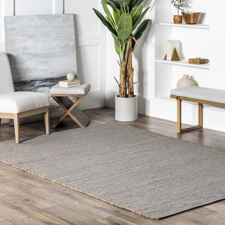 Nuloom Elfriede Farmhouse Jute Blend Area Rug 5ft x 8ft HMMT01G-508